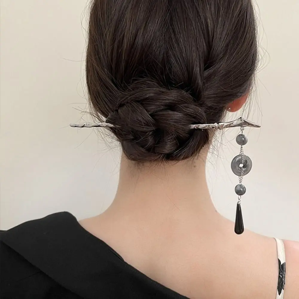 Vintage Chinese Style Hanfu Hair Stick Women Metal Tassel Hair Fork Imitation Jade Hair Chopsticks Hairpin Woman Hair Clip
Vintage Chinese Style Hanfu Hair Stick Women Metal Tassel Hair Fork Imitation Jade Hair Chopsticks Hairpin Woman Hair Clip