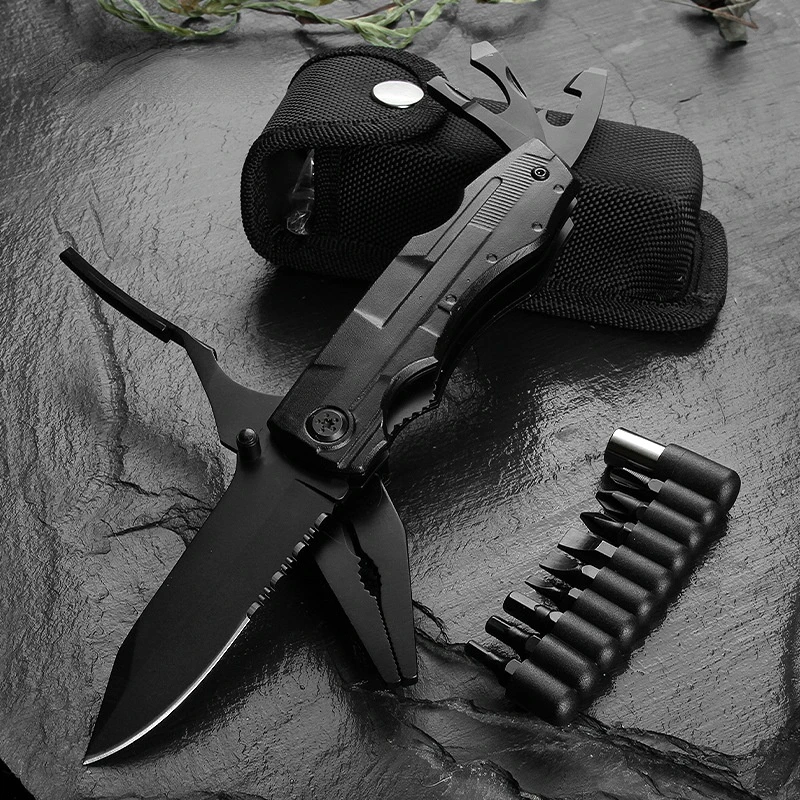 Multitool with Spring Pliers and Folding Knife Stainless Steel Multi Camping Tool for Outdoor with Screwdriver Bits Wire Strip
Multitool with Spring Pliers and Folding Knife Stainless Steel Multi Camping Tool for Outdoor with Screwdriver Bits Wire Strip