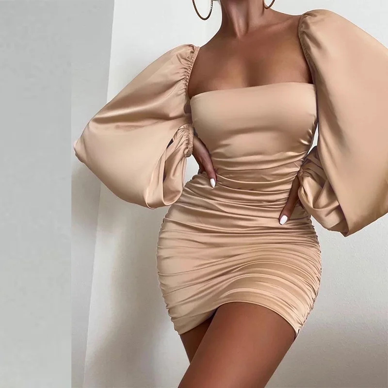 2022 Spring Autumn Long Lantern Sleeve Dress Women Square Collar Slim Bandage Bodycon Dress Backless Sexy Party Dresses
2022 Spring Autumn Long Lantern Sleeve Dress Women Square Collar Slim Bandage Bodycon Dress Backless Sexy Party Dresses