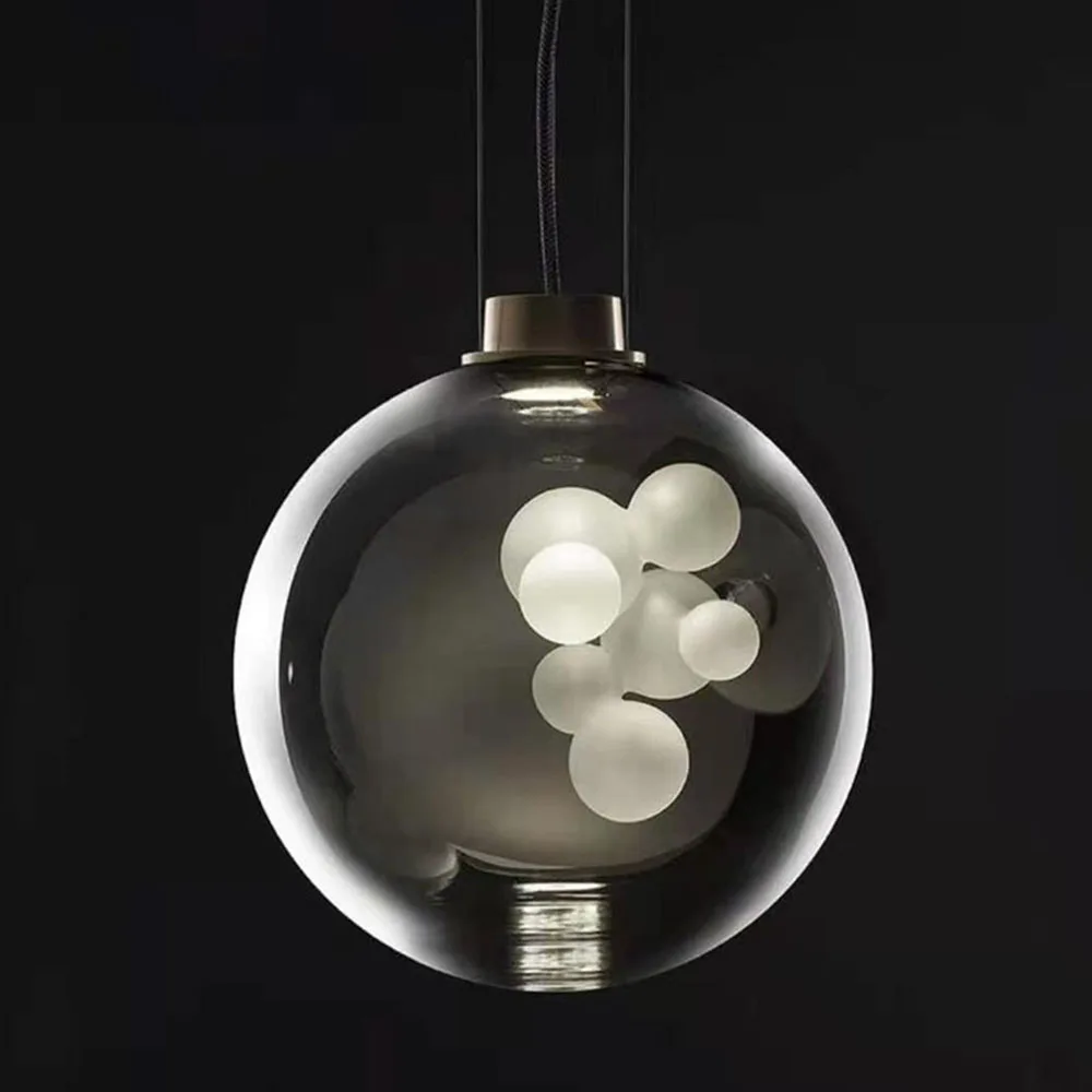 

Лампа «мыло», Современная Скандинавская лампа с пузырьками, дизайнерский стеклянный абажур, освещение для столовой, коридора, кухонного островка