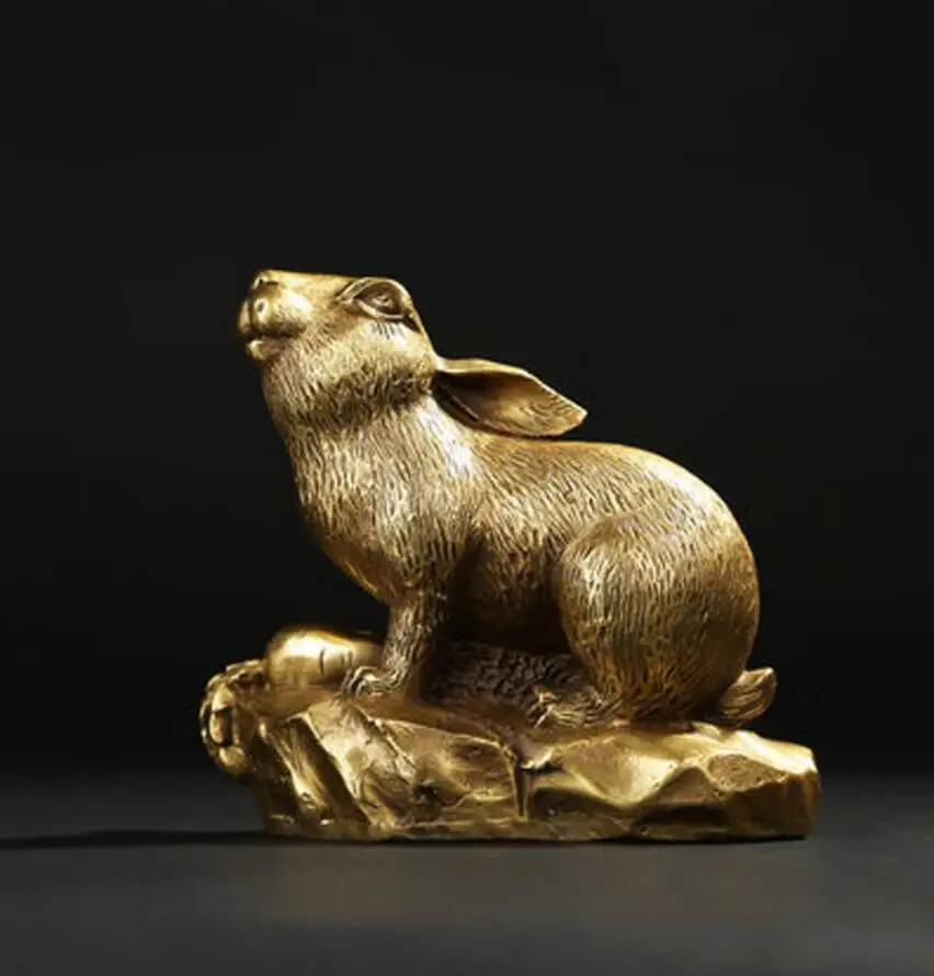 Copper Statue Kaiguang pure copper rabbit ornament twelve Chinese Zodiac rabbit ornament household decoration rabbit Fengshui or
Copper Statue Kaiguang pure copper rabbit ornament twelve Chinese Zodiac rabbit ornament household decoration rabbit Fengshui or