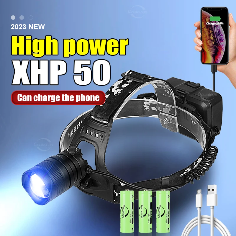Новинка 2023, суперъяркий Головной фонарь XHP 50 светодиодный, мощный Головной фонарь с USB-зарядкой, фонарь для кемпинга, Головной фонарь для рыбалки
Новинка 2023, суперъяркий Головной фонарь XHP 50 светодиодный, мощный Головной фонарь с USB-зарядкой, фонарь для кемпинга, Головной фонарь для рыбалки