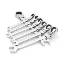 Ratchet Wrench of Keys Spanner Set Hand Tool 72-Tooth Ratcheting Flexible Head Mirror Finish