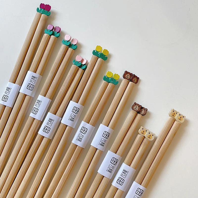 Cute Flower Bear Chinese Chopsticks Kawaii Japanese Korean Sushi Chopstick For Kids Adult Training Tablewar Kitchen Accessories
Cute Flower Bear Chinese Chopsticks Kawaii Japanese Korean Sushi Chopstick For Kids Adult Training Tablewar Kitchen Accessories