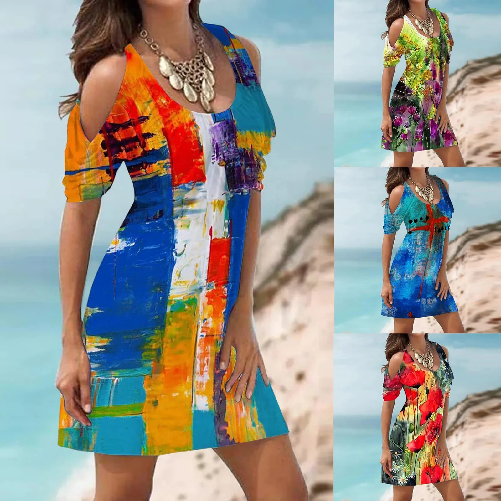Dresses For Women 2022 Fashion Abstract 3d Print Summer Short Sleeve Round-neck Mini Dress Vestidos De Verano Mujer Платье
Dresses For Women 2022 Fashion Abstract 3d Print Summer Short Sleeve Round-neck Mini Dress Vestidos De Verano Mujer Платье