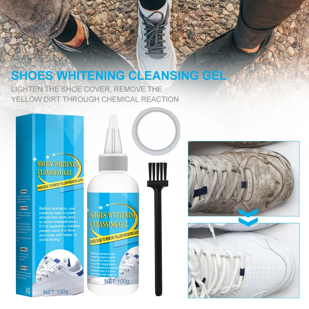 100g White Shoes Stain Polish Cleaner Gel Sneaker Whiten Cleaning Dirt Remover Set With Brush Tape Cleansing Washing Tool
100g White Shoes Stain Polish Cleaner Gel Sneaker Whiten Cleaning Dirt Remover Set With Brush Tape Cleansing Washing Tool