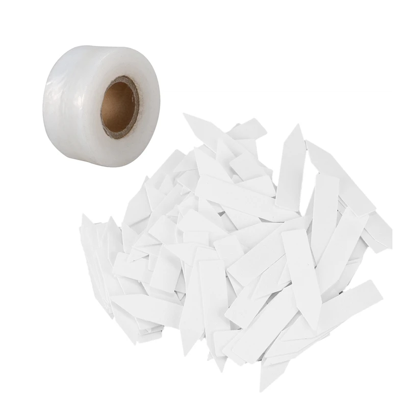 1 Pcs Nursery Grafting Tape Stretchable Self-Adhesive 3Cm X 100M & 100 Pcs Reusable Pvc Plant Tag Label
1 Pcs Nursery Grafting Tape Stretchable Self-Adhesive 3Cm X 100M & 100 Pcs Reusable Pvc Plant Tag Label