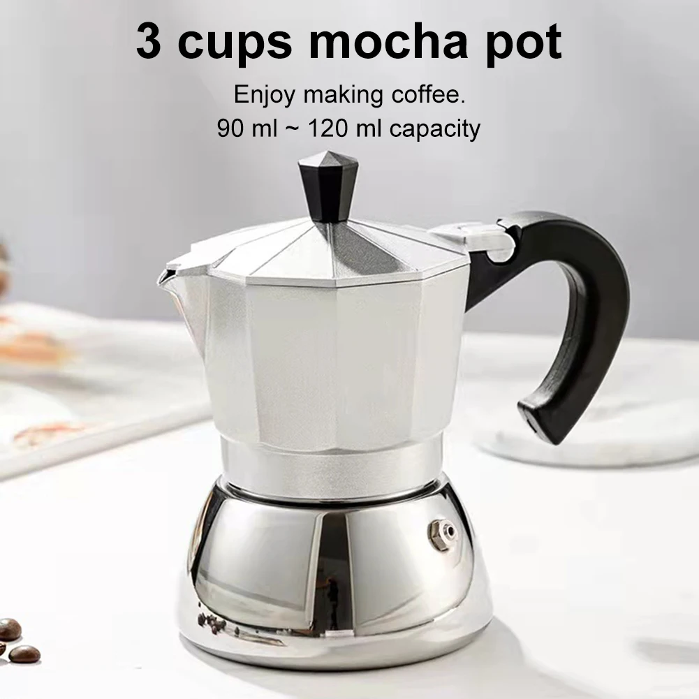 120ml Mocha Coffee Maker Italian Espresso Stovetop Mocha Pot Latte Coffee Brewer Kitchen Accessories Coffeeware
120ml Mocha Coffee Maker Italian Espresso Stovetop Mocha Pot Latte Coffee Brewer Kitchen Accessories Coffeeware