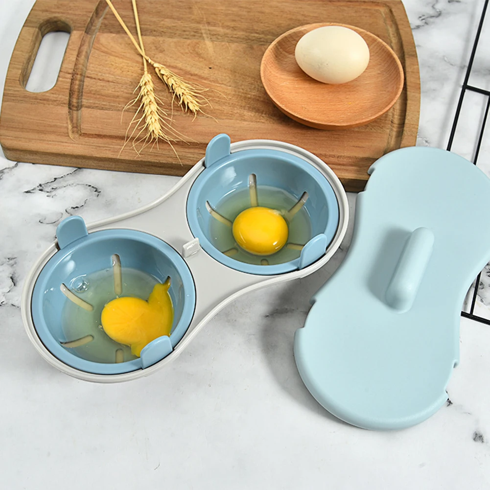 Microwave Egg Poacher 2 Cavity Plastic Drain Boiled Eggs Steamer Egg Box Boiler Kitchen Cooking Gadget Tools
Microwave Egg Poacher 2 Cavity Plastic Drain Boiled Eggs Steamer Egg Box Boiler Kitchen Cooking Gadget Tools