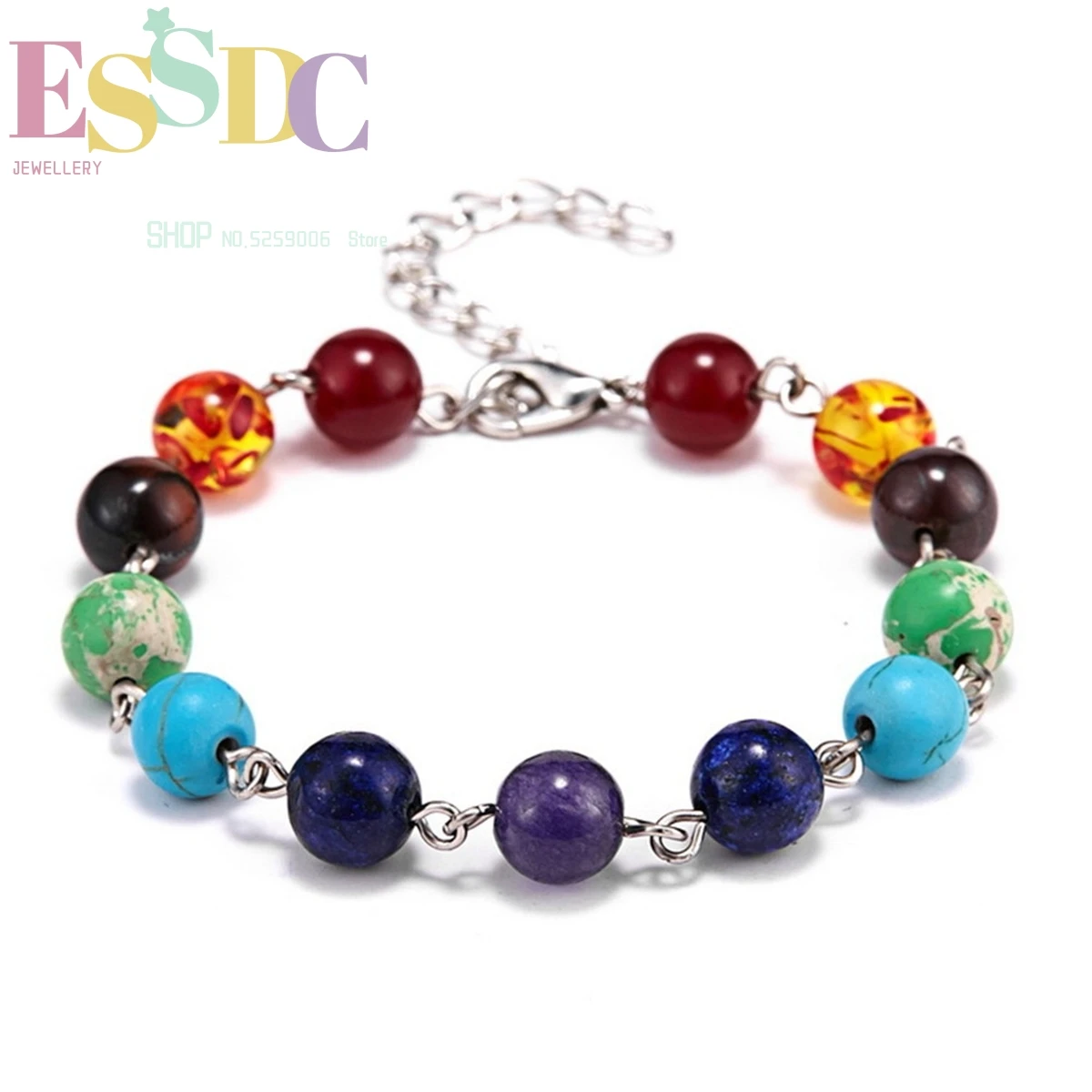 New Design Yoga 7 Chakra Bracelet Fashion Women's Natural Colorful Stone Bracelet Energy Onyx DIY Beads Jewelry Gift Wholesale
New Design Yoga 7 Chakra Bracelet Fashion Women's Natural Colorful Stone Bracelet Energy Onyx DIY Beads Jewelry Gift Wholesale