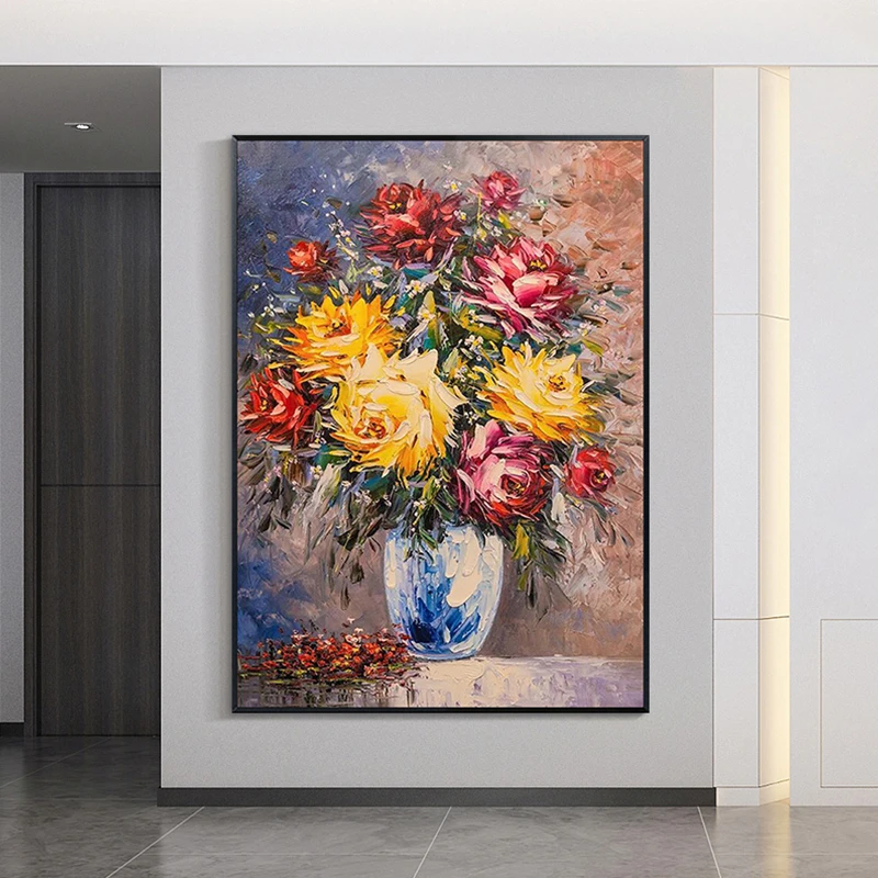 OQ100% Handmade Abstract Flower Oil Painting On Canvas Pictures For Living Room Sofa Home Decor Wall Art Hanging Mural Unframed
OQ100% Handmade Abstract Flower Oil Painting On Canvas Pictures For Living Room Sofa Home Decor Wall Art Hanging Mural Unframed