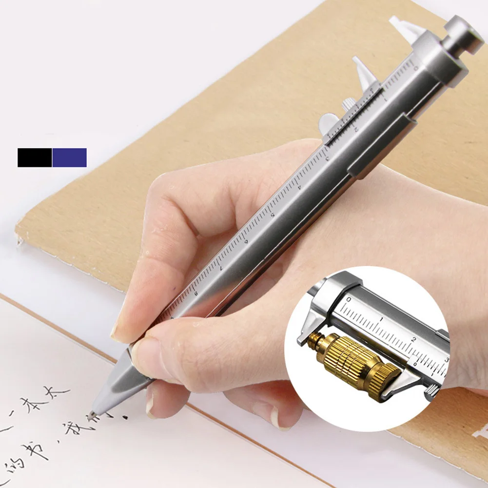 Multifunction Caliper Pen Ball-Point Gel Ink Pen Vernier Caliper Roller Ball Pen Stationery 0-100mm Vernier Caliper Tools
Multifunction Caliper Pen Ball-Point Gel Ink Pen Vernier Caliper Roller Ball Pen Stationery 0-100mm Vernier Caliper Tools