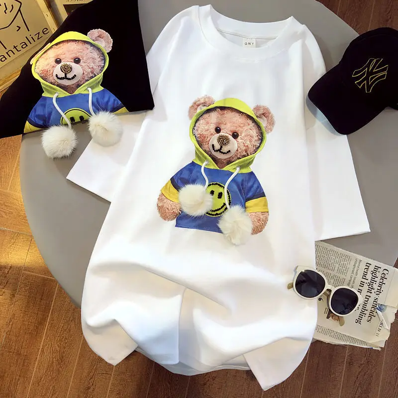 2022 New Fur Ball Brushed German Velvet Bear Short-sleeved T-shirt Women's Loose Plus Size Top Graphic T Shirts Kawaii Clothes
2022 New Fur Ball Brushed German Velvet Bear Short-sleeved T-shirt Women's Loose Plus Size Top Graphic T Shirts Kawaii Clothes