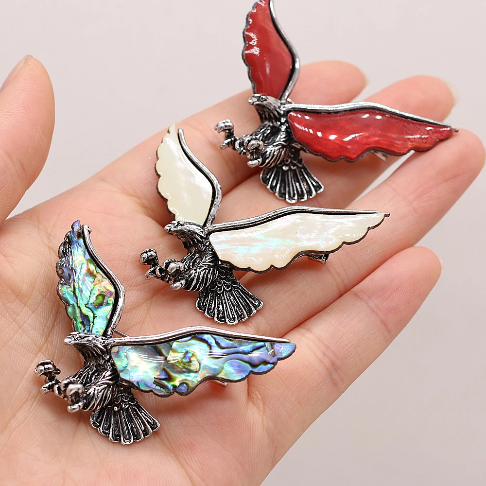 Natural Shell Alloy Abalone Animal Eagle Brooch Pendant For Jewelry Making DIY Necklace Earrings Accessories Charms Gift 50x35mm
Natural Shell Alloy Abalone Animal Eagle Brooch Pendant For Jewelry Making DIY Necklace Earrings Accessories Charms Gift 50x35mm
