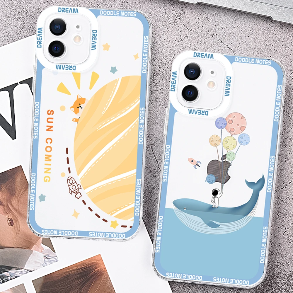 Cute Cartoon Pattern Phone Case For iPhone 13 12 11 Pro Max Mini XR X XS Max 7 8 Plus 6 6S SE Cover Transparent Shockproof Case
Cute Cartoon Pattern Phone Case For iPhone 13 12 11 Pro Max Mini XR X XS Max 7 8 Plus 6 6S SE Cover Transparent Shockproof Case