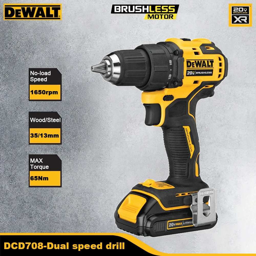 Беспроводная электрическая дрель Dewalt DCD708, перезаряжаемая, 65 нм, 1650 об/мин, бесщеточная, регулируемая, 2 скорости, стандартная, батарея 20 в и 18 ...
Беспроводная электрическая дрель Dewalt DCD708, перезаряжаемая, 65 нм, 1650 об/мин, бесщеточная, регулируемая, 2 скорости, стандартная, батарея 20 в и 18 ...