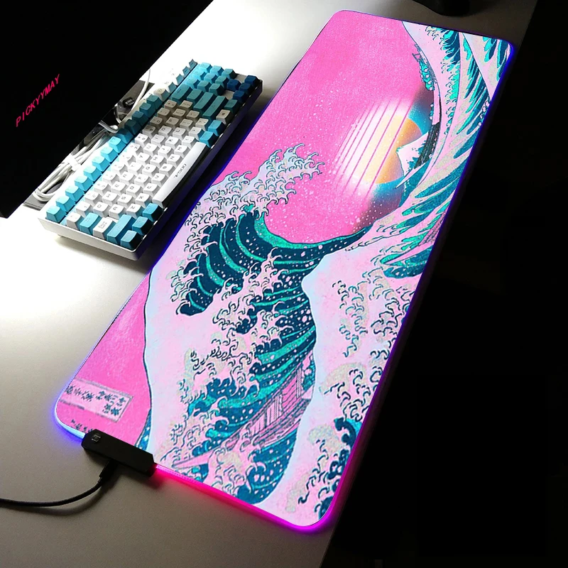 Japanese Great waves Off Art RGB Mouse Pad Gamer Accessories Large LED Light MousePads XXL Gaming PC computer Desk with Backlit
Japanese Great waves Off Art RGB Mouse Pad Gamer Accessories Large LED Light MousePads XXL Gaming PC computer Desk with Backlit