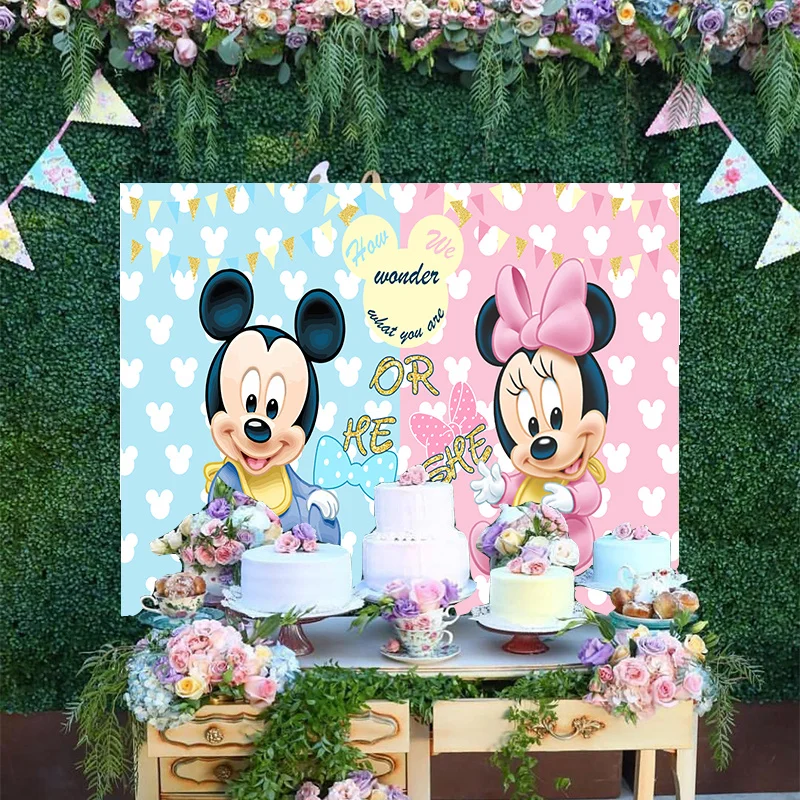 Cartoon Disney Baby Mickey Minnie Mouse Blue And Pink Photography Backdrop Decoration Baby Girl Happy Birthday Party Background
Cartoon Disney Baby Mickey Minnie Mouse Blue And Pink Photography Backdrop Decoration Baby Girl Happy Birthday Party Background