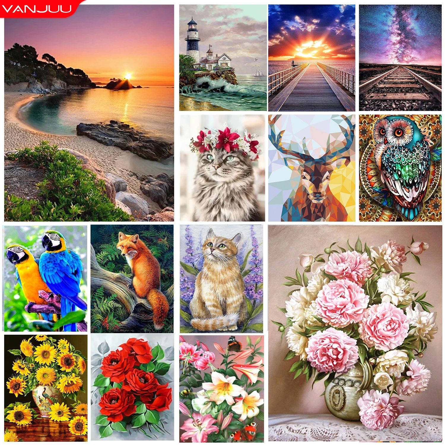 Landscape 5D DIY Diamond Painting Flower Animal Diamond Embroidery Painting Full Round Diamond Mosaic Rhinestone Home Decor Gift
Landscape 5D DIY Diamond Painting Flower Animal Diamond Embroidery Painting Full Round Diamond Mosaic Rhinestone Home Decor Gift