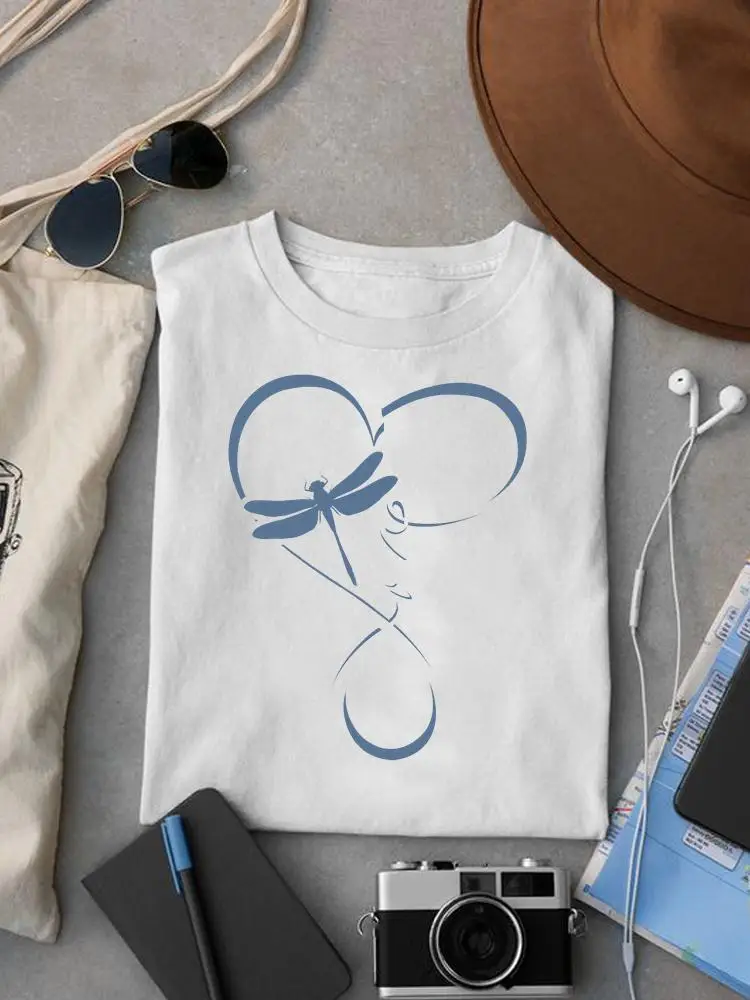Casual T-shirts Love Heart Dragonfly Short Sleeve Summer T Clothing Print Fashion Women Female Graphic Tee Aesthetic Clothes
Casual T-shirts Love Heart Dragonfly Short Sleeve Summer T Clothing Print Fashion Women Female Graphic Tee Aesthetic Clothes