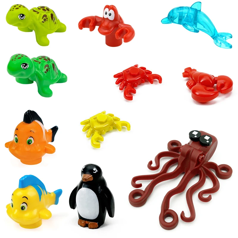 Marine Life Animal Parts MOC Building Blocks City Aquarium Pet Bricks Hermit Crab Penguin Sea Lion Dolphin Squid Lobster Toys
Marine Life Animal Parts MOC Building Blocks City Aquarium Pet Bricks Hermit Crab Penguin Sea Lion Dolphin Squid Lobster Toys
