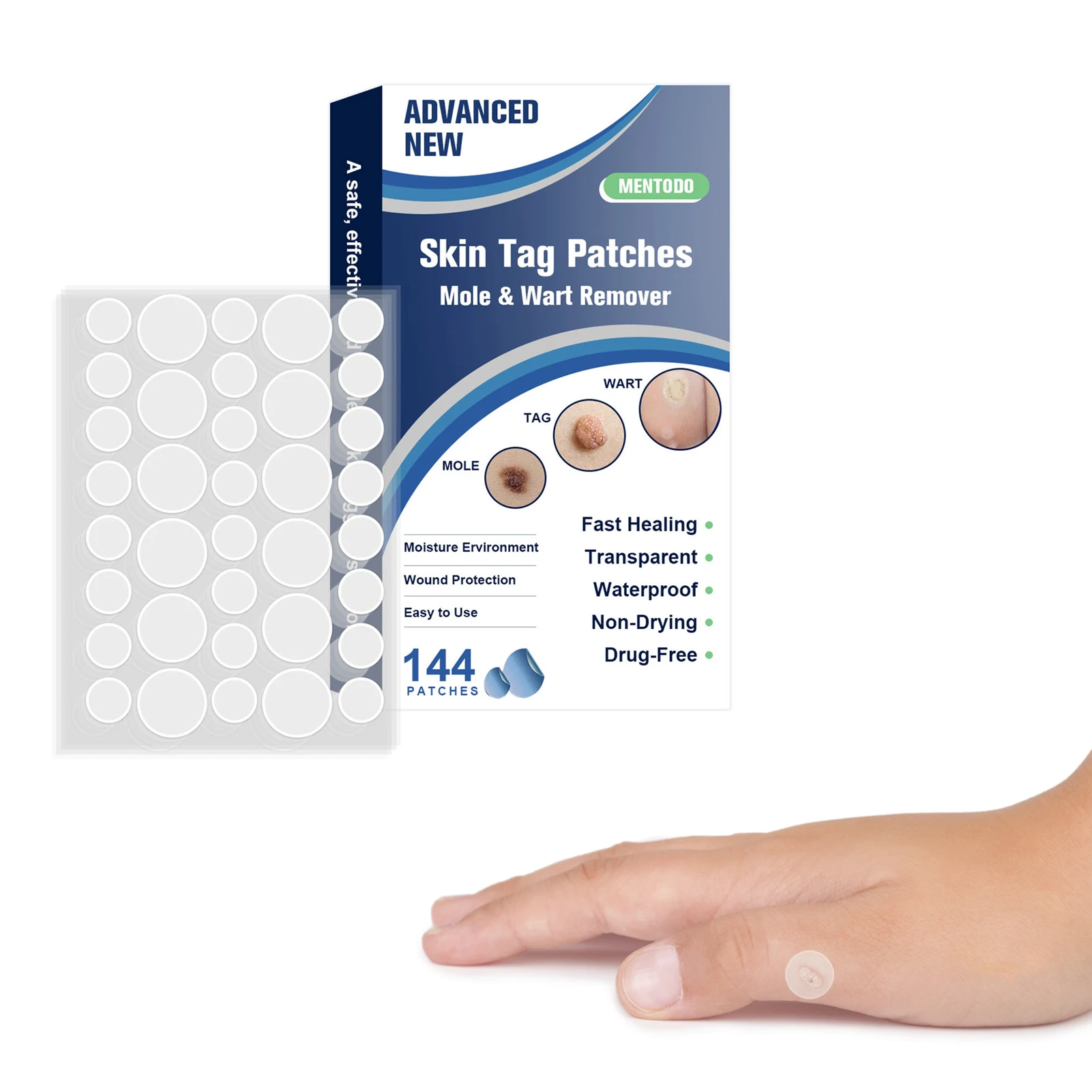 Skin Tags Remover 144 PCS Skin Remover Patches Wart Remover Skin Tags Removal Patches Natural Ingredients Safe And Effective 
Skin Tags Remover 144 PCS Skin Remover Patches Wart Remover Skin Tags Removal Patches Natural Ingredients Safe And Effective