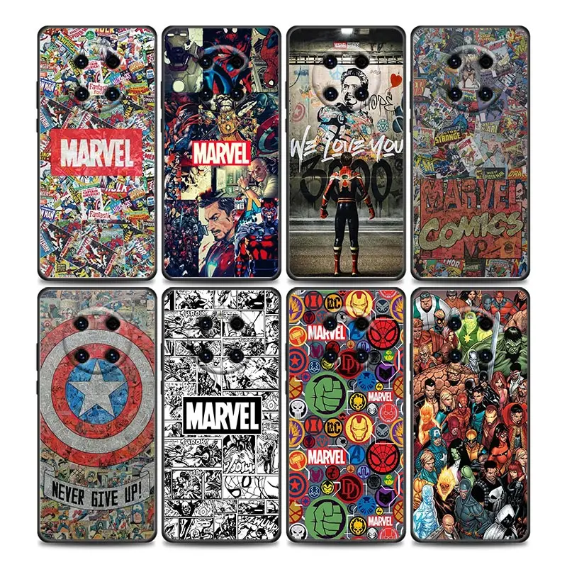 

Marvel Avengers Heros Logo poster Comics Phone Case For Huawei Mate 10 20 40 40Rs Y6 Y7 Y7a Y8s Y8p Y9a Enjoy 20e 2019 Pro Plus