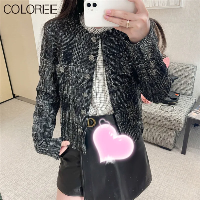 Luxury Tweed Jackets for Women Autumn Winter O-neck Short Wool Coat Femme Korean Fashion Chaqueta Mujer Invierno 2022
Luxury Tweed Jackets for Women Autumn Winter O-neck Short Wool Coat Femme Korean Fashion Chaqueta Mujer Invierno 2022