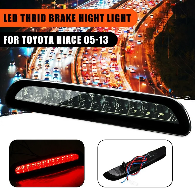 Smoked 12-LED Third Rear Tail Brake Stop Light Reverse Lamp for Toyota Hiace 2005-2013
Smoked 12-LED Third Rear Tail Brake Stop Light Reverse Lamp for Toyota Hiace 2005-2013