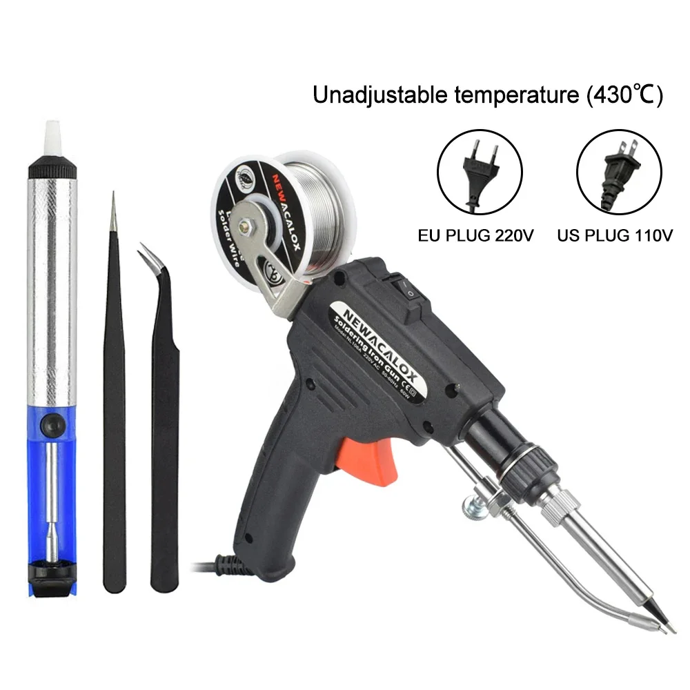 EU/US 60W Soldering Iron Automatic Welding Send Tin Gun Desoldering Pump for Circuit Board Repair DIY Soldering Tool
EU/US 60W Soldering Iron Automatic Welding Send Tin Gun Desoldering Pump for Circuit Board Repair DIY Soldering Tool