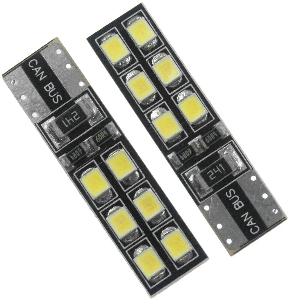 

10pcs LED Error Free Eyebrow Eyelid Light Bulb For Mercedes-Benz W204 C300 C350 T10 12SMD 2835 W5W 6000K DC12V Car Lamp