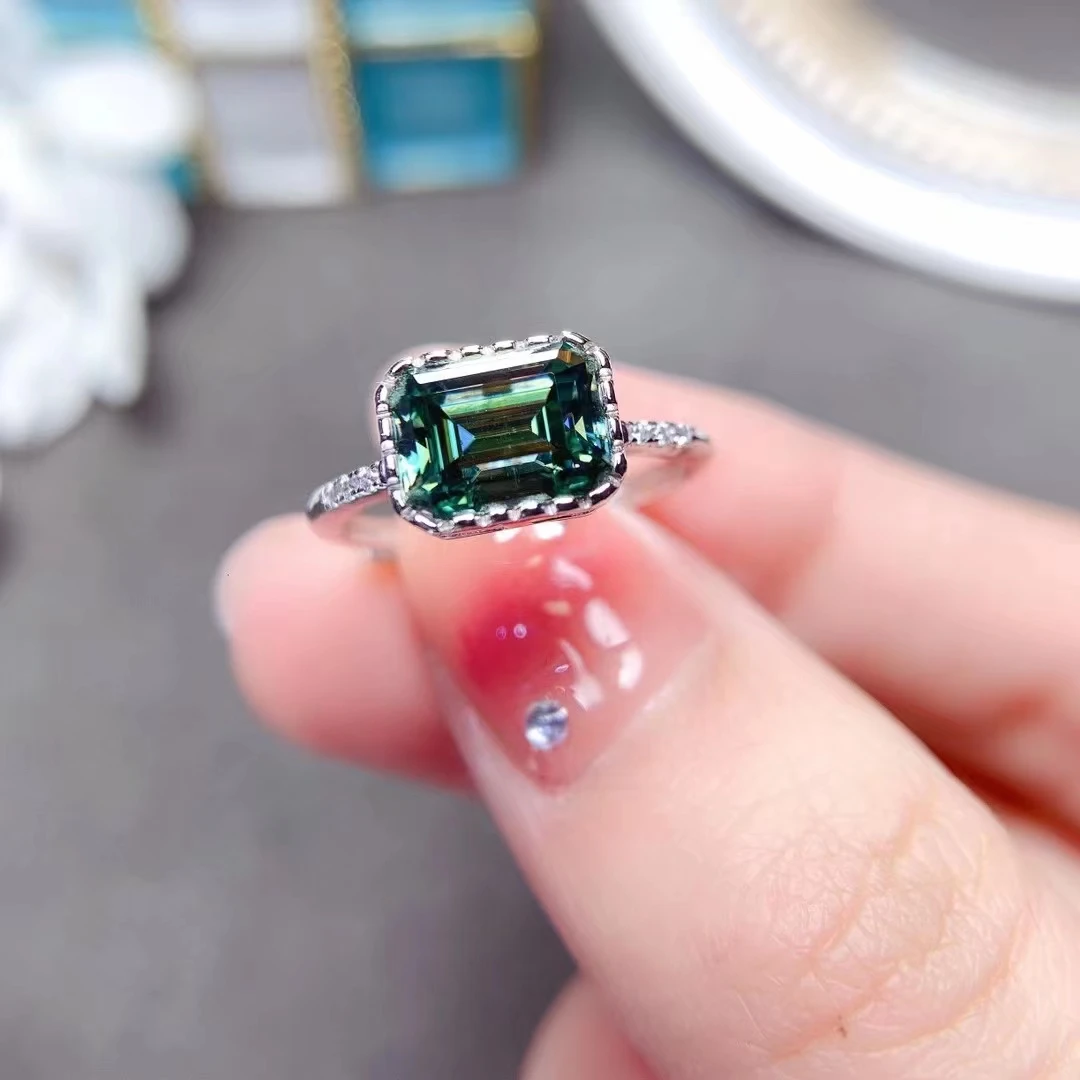 MeiBaPJ 6*8 Green Moissanite Diamond Rectangle Simple Ring for Women 925 Sterling Silver Fine Wedding Jewelry
MeiBaPJ 6*8 Green Moissanite Diamond Rectangle Simple Ring for Women 925 Sterling Silver Fine Wedding Jewelry