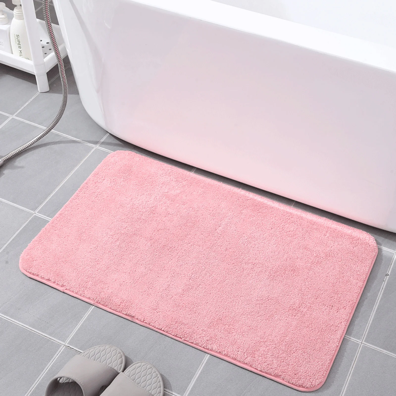 Bathroom Bath Mat Coral Fleece Water Absorption Non-slip Carpet Bathtub Floor Rug Shower Room Doormat Memory Foam Pad 50x80cm
Bathroom Bath Mat Coral Fleece Water Absorption Non-slip Carpet Bathtub Floor Rug Shower Room Doormat Memory Foam Pad 50x80cm