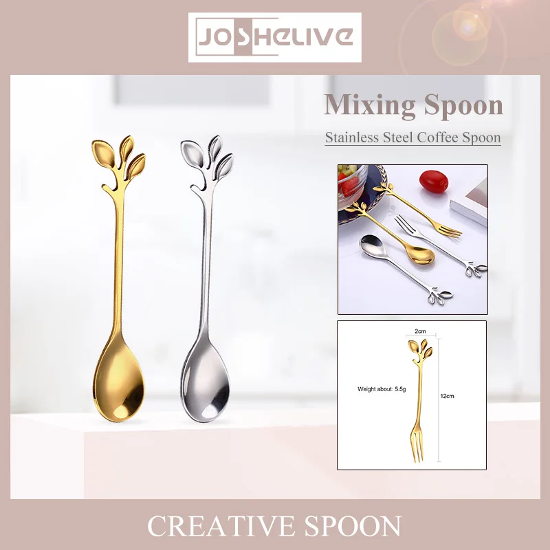 Dessert Teaspoon Stainless Steel Spoon Tableware Kitchen Gadgets Branch Leaves Spoon Fork Coffee Tea Spoons Tiny Stirring Spoons
Dessert Teaspoon Stainless Steel Spoon Tableware Kitchen Gadgets Branch Leaves Spoon Fork Coffee Tea Spoons Tiny Stirring Spoons