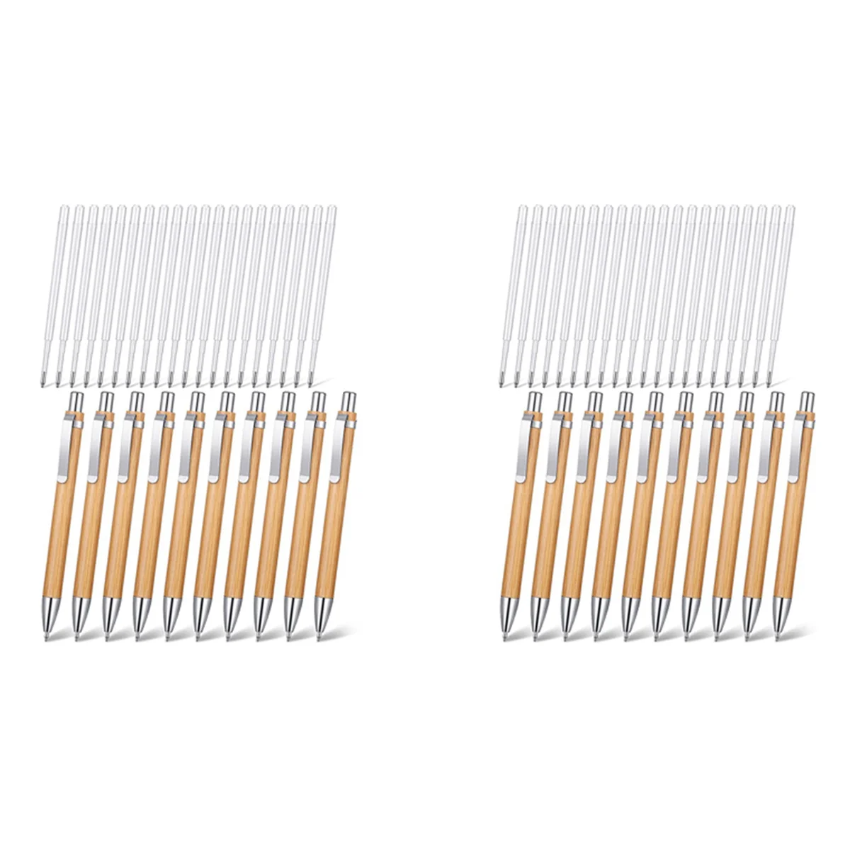 20 Pieces Bamboo Pens for Journaling, Blue Ink Ballpoint Pens and Refills, Retractable Wooden Pens, Office Products Pens
20 Pieces Bamboo Pens for Journaling, Blue Ink Ballpoint Pens and Refills, Retractable Wooden Pens, Office Products Pens