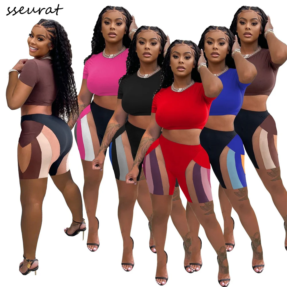 SSEURAT Sport Women Two Piece Set Outfits for 2022 Summer Mini Tee and Shorts Matching Set Yoga Tracksuit
SSEURAT Sport Women Two Piece Set Outfits for 2022 Summer Mini Tee and Shorts Matching Set Yoga Tracksuit