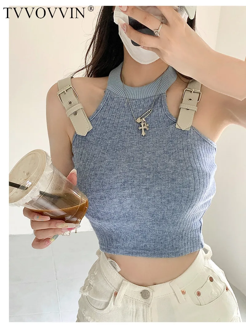 TVVOVVIN American style Spicy Girl Belt Hanging Neck backless Tank Top 2023 Summer New High Street Fashion Solid Color Top KDYI
TVVOVVIN American style Spicy Girl Belt Hanging Neck backless Tank Top 2023 Summer New High Street Fashion Solid Color Top KDYI