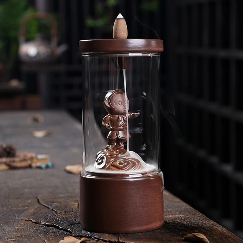 Backflow Incense Burner Creative Indoor Sandalwood Aloes Zen Monkey King Incense Burner Ornaments Home Decoration
Backflow Incense Burner Creative Indoor Sandalwood Aloes Zen Monkey King Incense Burner Ornaments Home Decoration
