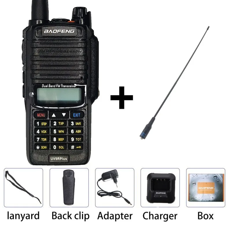 Baofeng UV-9R Plus High Power Walkie Talkie Ham radio IP67 Waterproof UHF/VHF 10KM Long Range Two Way CB Radio hunting
Baofeng UV-9R Plus High Power Walkie Talkie Ham radio IP67 Waterproof UHF/VHF 10KM Long Range Two Way CB Radio hunting