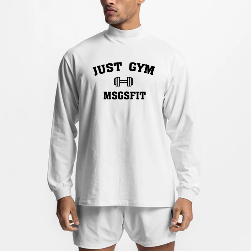 Мужская свободная футболка с длинным рукавом и спущенными плечами
Мужская свободная футболка с длинным рукавом и спущенными плечами