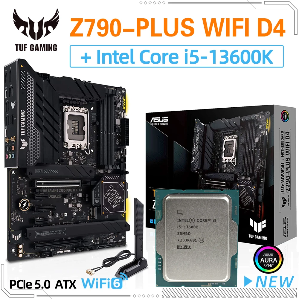 Intel Z790 Socket LGA 1700 kit Intel Core i5 13600K CPU системная плата ASUS TUF GAMING Z790-PLUS WIFI D4 ATX десктопная плата 128G
Intel Z790 Socket LGA 1700 kit Intel Core i5 13600K CPU системная плата ASUS TUF GAMING Z790-PLUS WIFI D4 ATX десктопная плата 128G