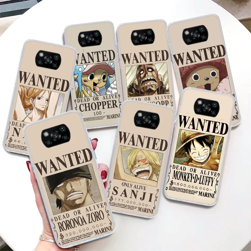 One Piece Fashion Wanted Coque Phone Case For Xiaomi Poco X3 Nfc X4 M3 M4 Pro M2 F3 F2 F1 Mi Note 10 A1 A2 A3 Lite CC9E Soft Cov 
One Piece Fashion Wanted Coque Phone Case For Xiaomi Poco X3 Nfc X4 M3 M4 Pro M2 F3 F2 F1 Mi Note 10 A1 A2 A3 Lite CC9E Soft Cov