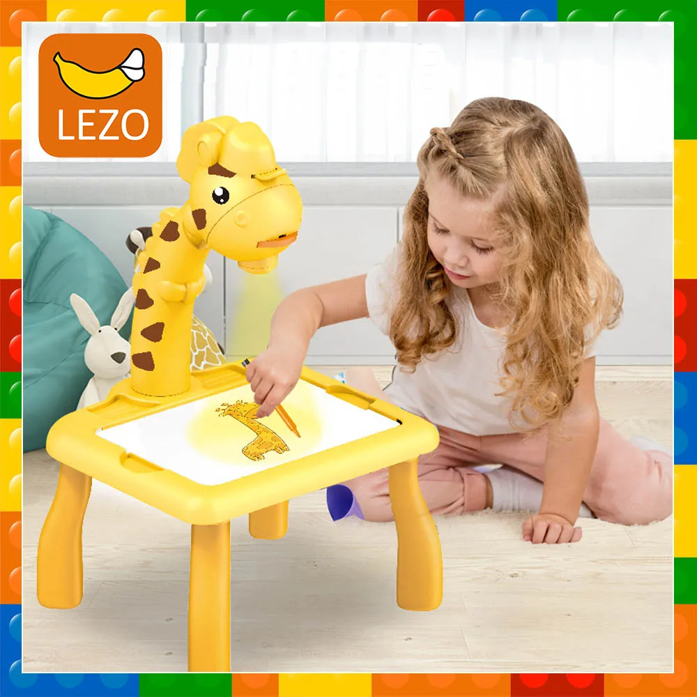 Children LED Drawing Board Projector Kids Painting Table Desk Montessori Educational Learning Writing Tablet For Boy Girl Toys 
Children LED Drawing Board Projector Kids Painting Table Desk Montessori Educational Learning Writing Tablet For Boy Girl Toys