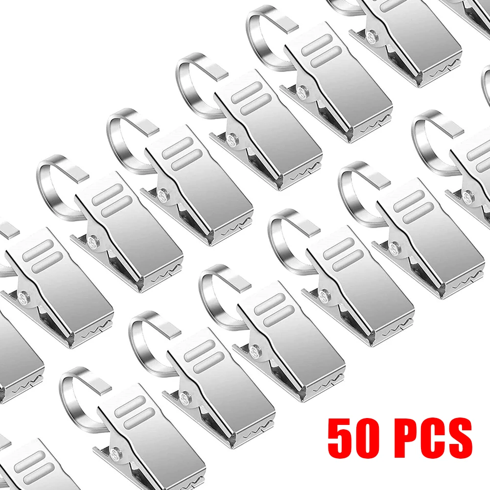50Pcs Curtain Clips Curtain Rod Clips Shower Rings Hook Stainless Steel Home Decor Sapre Tools For Hanging Photos Drape
50Pcs Curtain Clips Curtain Rod Clips Shower Rings Hook Stainless Steel Home Decor Sapre Tools For Hanging Photos Drape