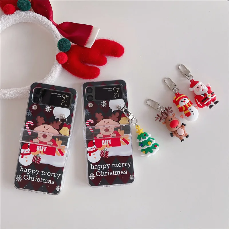 Happy Merry Christmas Cute Pendant Phone Case for Samsung Galaxy Z Flip 3 Z Flip 4 Hard PC Back Cover for ZFlip3 ZFlip4 Case
Happy Merry Christmas Cute Pendant Phone Case for Samsung Galaxy Z Flip 3 Z Flip 4 Hard PC Back Cover for ZFlip3 ZFlip4 Case
