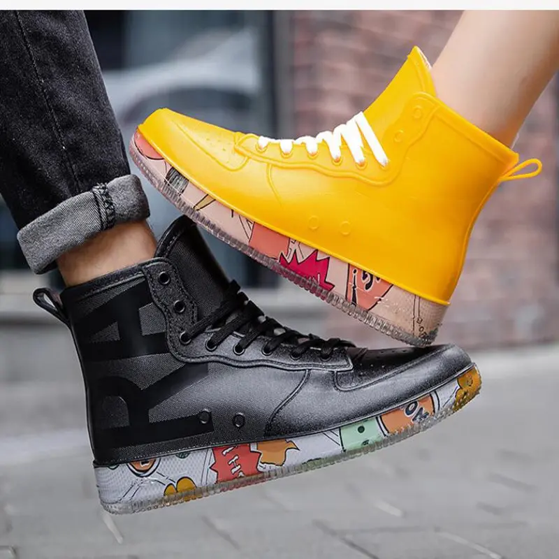 Men Rain Boots Fashion Trendy Nude Boots Anti-skid Work Chef Shoes Durable Waterproof Rubber Fishing Shoes Male Sneakers 2023New
Men Rain Boots Fashion Trendy Nude Boots Anti-skid Work Chef Shoes Durable Waterproof Rubber Fishing Shoes Male Sneakers 2023New
