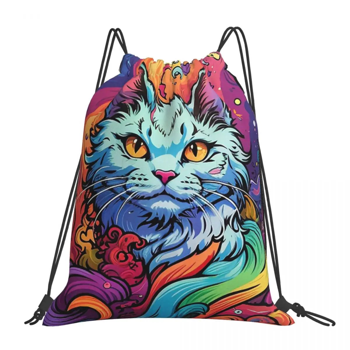 Colorful Gay Pride Cat Backpacks Portable Drawstring Bags Drawstring Bundle Pocket Sports Bag Book Bags For Travel Students
Colorful Gay Pride Cat Backpacks Portable Drawstring Bags Drawstring Bundle Pocket Sports Bag Book Bags For Travel Students