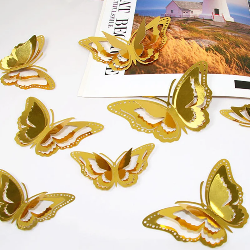 12Pcs 3D Butterfly Wall Stickers DIY Art Rose Gold/Gold/Silver Butterfly Wall Stickers Home Decor Wall Decals Wedding Decoration
12Pcs 3D Butterfly Wall Stickers DIY Art Rose Gold/Gold/Silver Butterfly Wall Stickers Home Decor Wall Decals Wedding Decoration