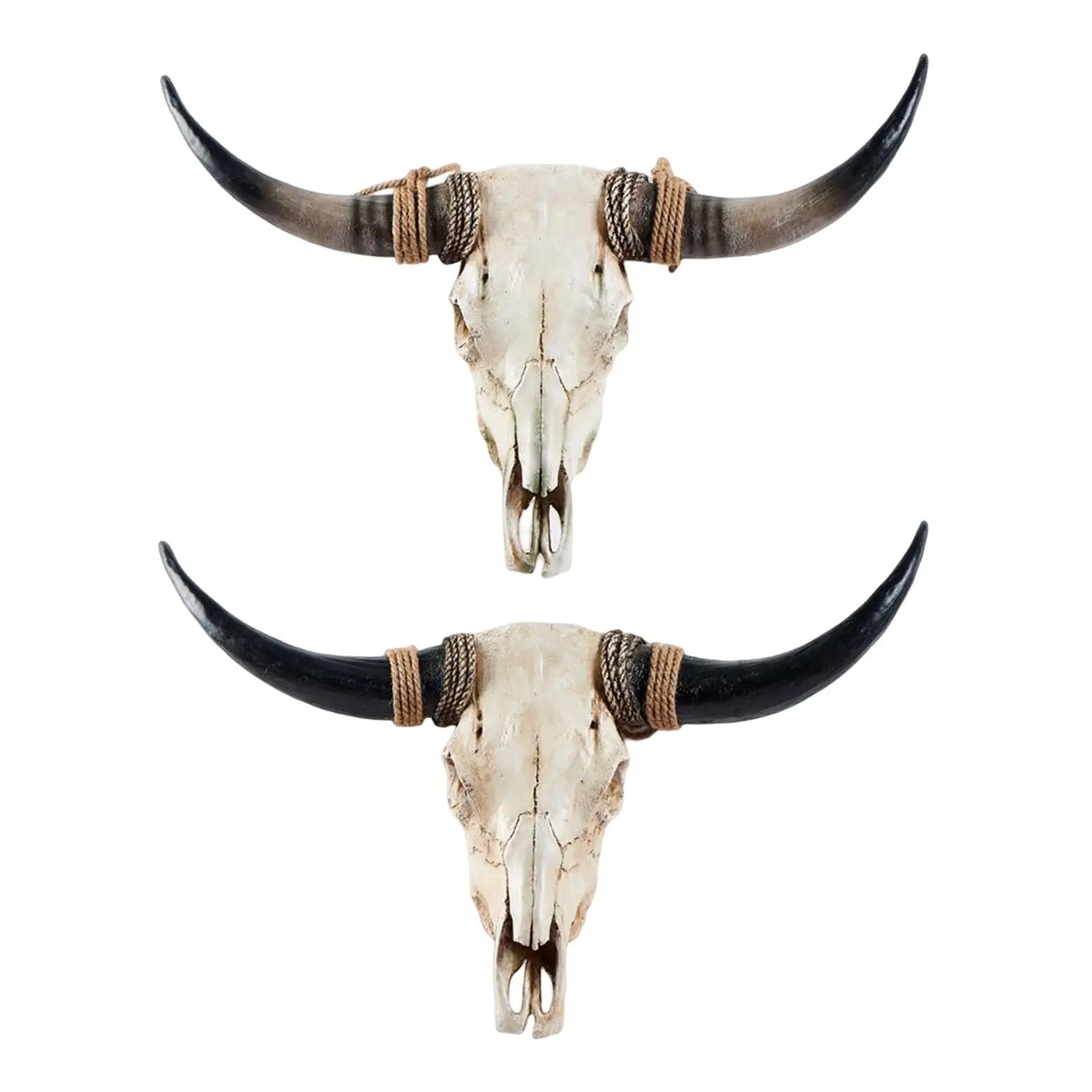 

Animals Heads Wall Decor Cow Resin Statues Wall Plaque Longhorn Cow Skull Wall Sculpture for Home Farmhouse Dining Room Office