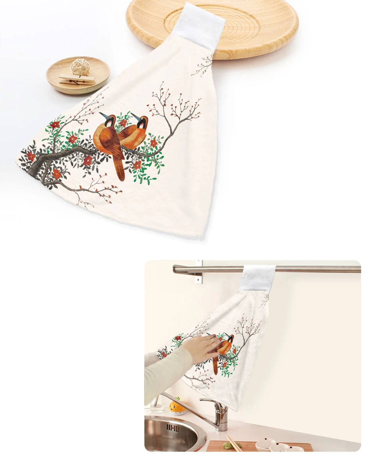 Chinese Style Plum Blossom Bird Hand Towels Home Kitchen Bathroom Hanging Dishcloths Loops Quick Dry Soft Absorbent Custom Towel
Chinese Style Plum Blossom Bird Hand Towels Home Kitchen Bathroom Hanging Dishcloths Loops Quick Dry Soft Absorbent Custom Towel